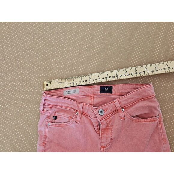 Adriano Goldschmid Jeans Womens 25x28 Pink The Legging Ankle Super Skinny - Picture 10 of 12